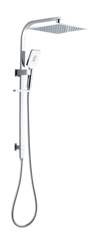 WELS Chrome 8" Square Rain Shower set W Handheld Rail Unit