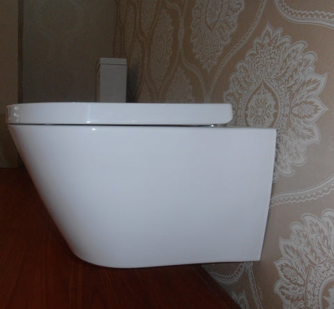 Wall Hung Concealed Cistern Toilet Suite 548*368*300mm for white bathroom