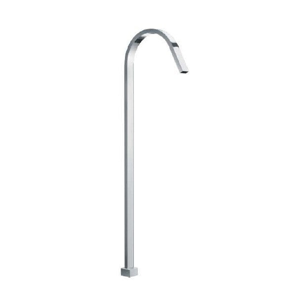 900mm chrome free standing bath tub spout square curved