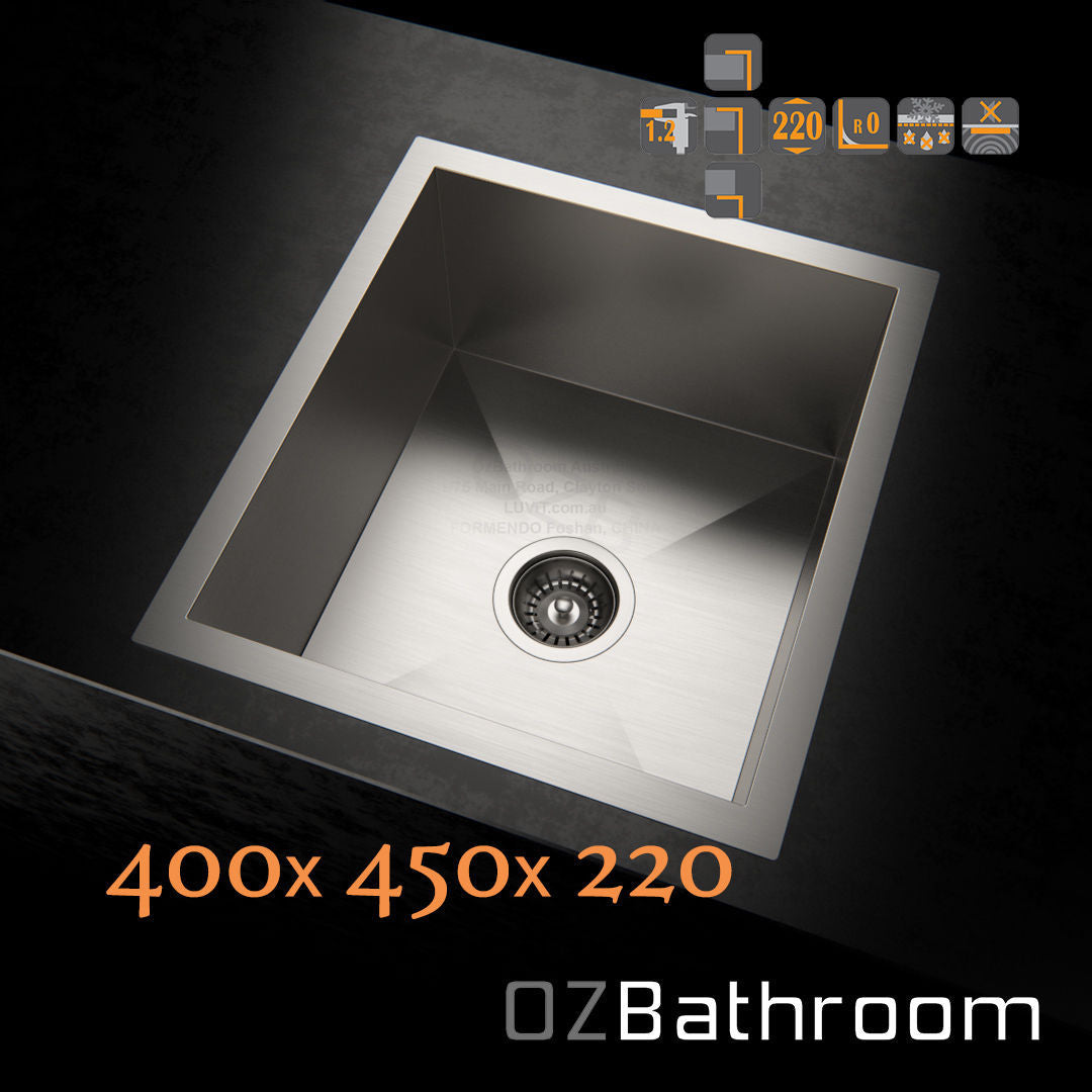 SS304 Stainless Steel Kitchen Sink 400*450*220