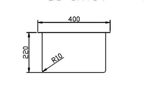 SS304 Stainless Steel Kitchen Sink 400*450*220