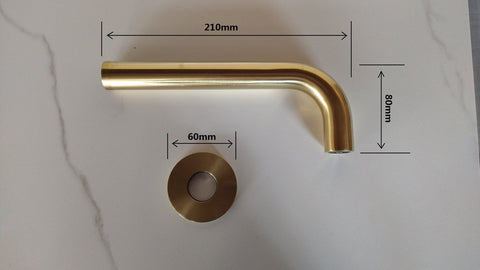 Brushed Gold wall mount bath spout 180° swivel bathtub basin sink vanity