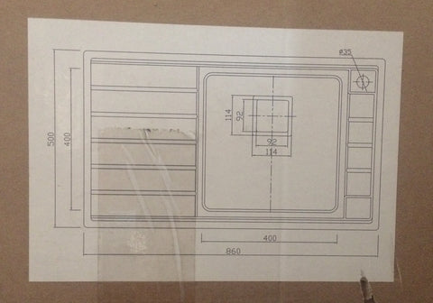 Pick up only! Kitchen Sink-304 stainless steel-DOL-SQUARE waste