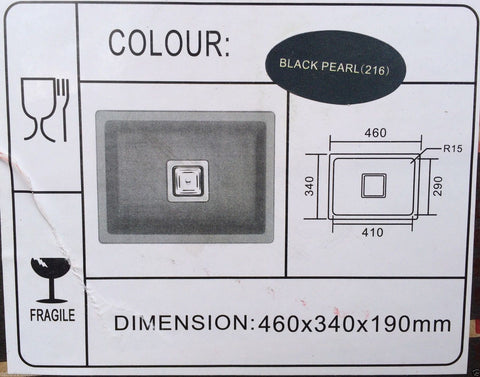 Granite - Quartz Stone Kitchen Sink 460*340*190