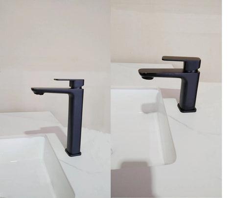 Watermark WELS Square Black mixer tap faucet brass bathroom