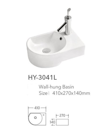 NANO WALL HUNG Art Black-white Basin vanity ideal for caravan & tinyhouse