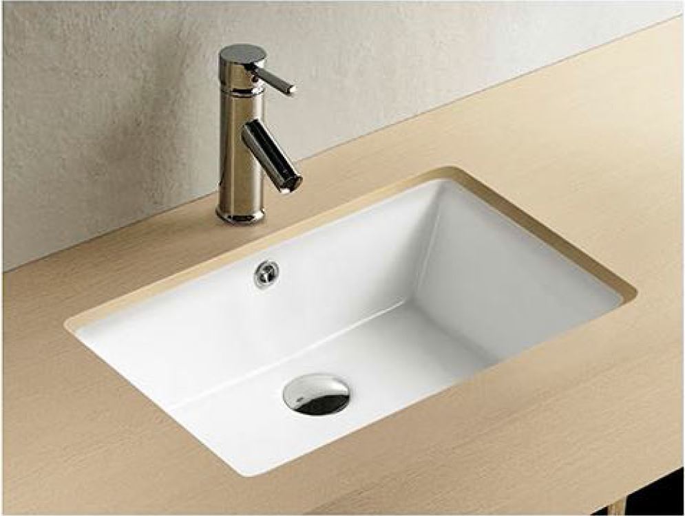 Square Porcelain Basin 530*355*180 for white bathroom
