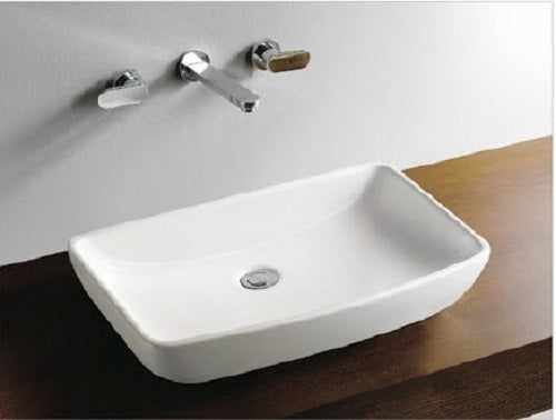 Porcelain Counter On Top Basin Vanity Sink No Tap Hole