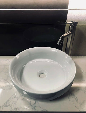Slim Edge 400mmDIA*120mm Porcelain semi dropin basin