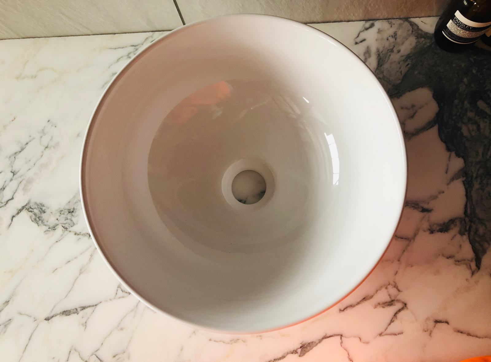 Slim Edge 32cm Full-moon Round Porcelain above counter basin