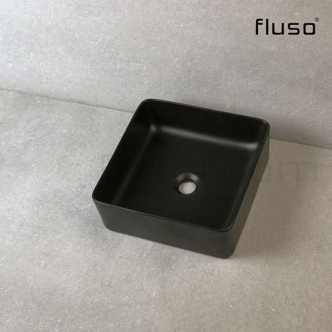 355*355*120 Matte black Above Counter Top Porcelain Basin Bathroom Vanity