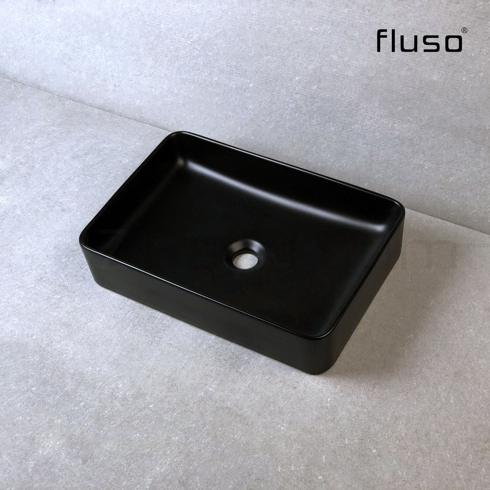 508*345*105mm Matte black Above Counter Top Porcelain Basin Bathroom Vanity