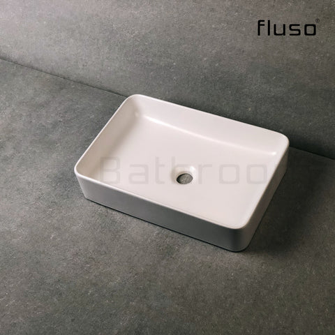 505*345*105 mm Matte white Above Counter Top Porcelain Basin Bathroom Vanity
