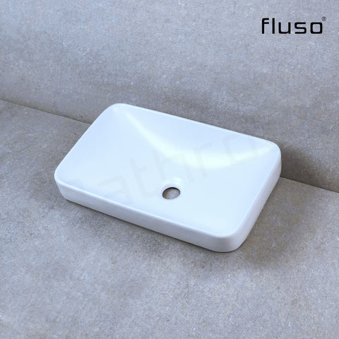 480*300*120 Rectangular Recessed Porcelain Basin Bathroom Vanity