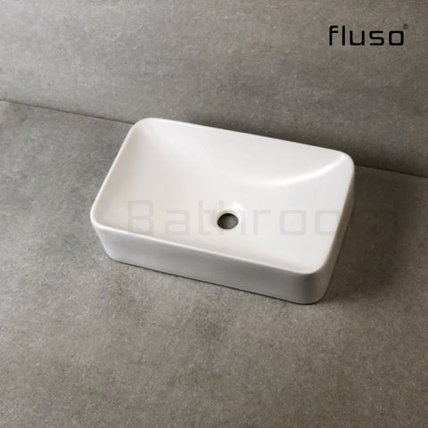 480*295*125mm Matte white Above Counter Top Porcelain Basin Bathroom Vanity