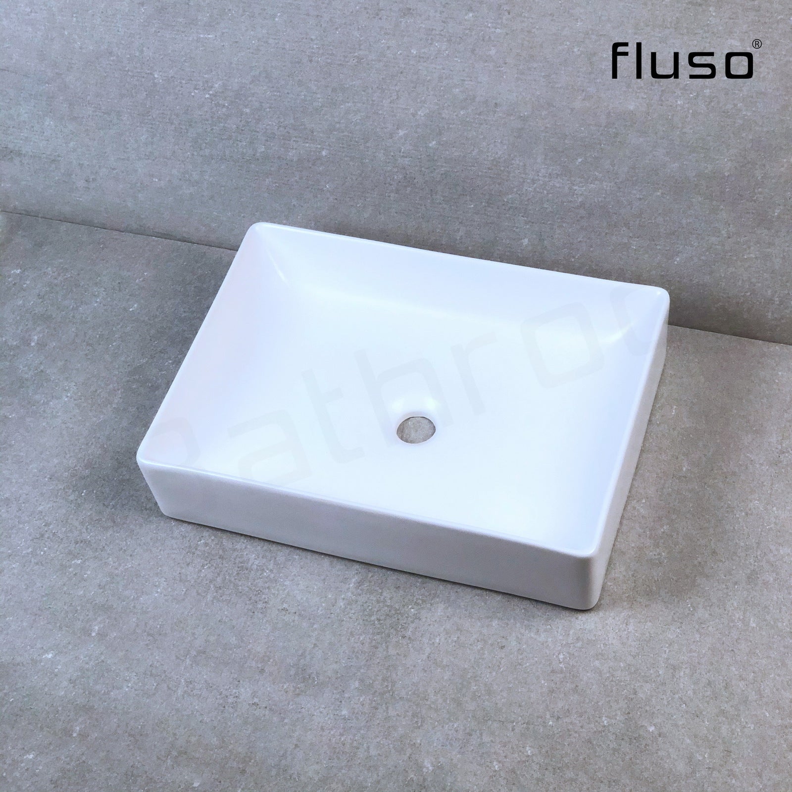 500x360x110mm Rectangular Glossy White Matte White Basin