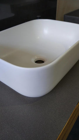 400*300*140mm Matte white Above Counter Top Porcelain Basin Bathroom Vanity