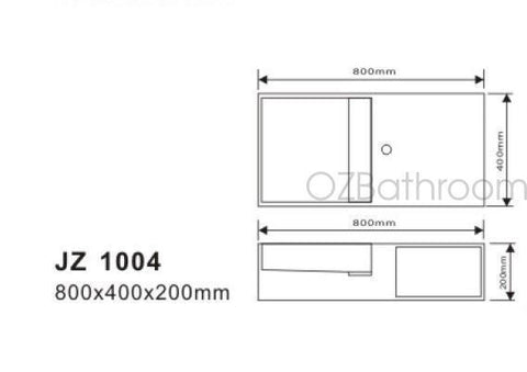 800*400*200mm SOLID SURFACE HAND WASH BASIN Vanity Wall Hung