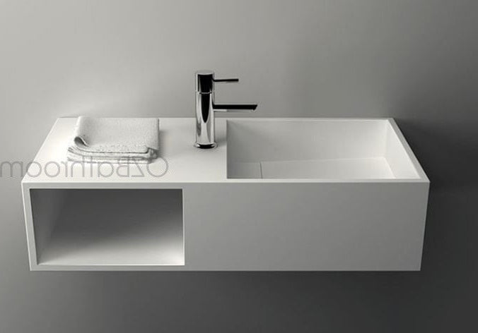 800*400*200mm SOLID SURFACE HAND WASH BASIN Vanity Wall Hung