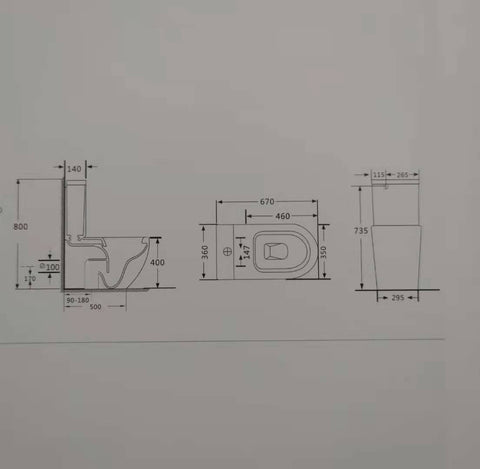 Turbo Flush wall faced close-coupled toilet suite slim UF soft close seat@MEL