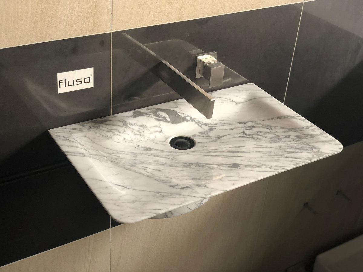 Handcrafted Natural Marble Basin 620x380mm Designer -for white bathroom