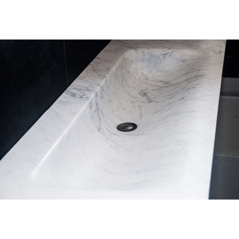 Handcrafted Carrara Natural Marble Basin - Vanity Top -for white bathroom