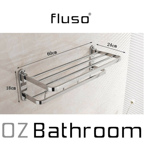 304 Stainless steel 600MM Wall hung shelf holder for Bathroom towel