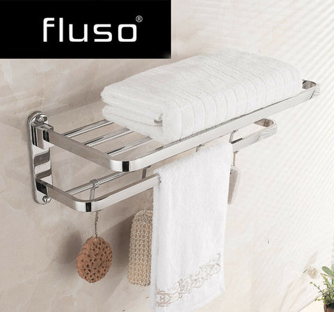 304 Stainless steel 600MM Wall hung shelf holder for Bathroom towel