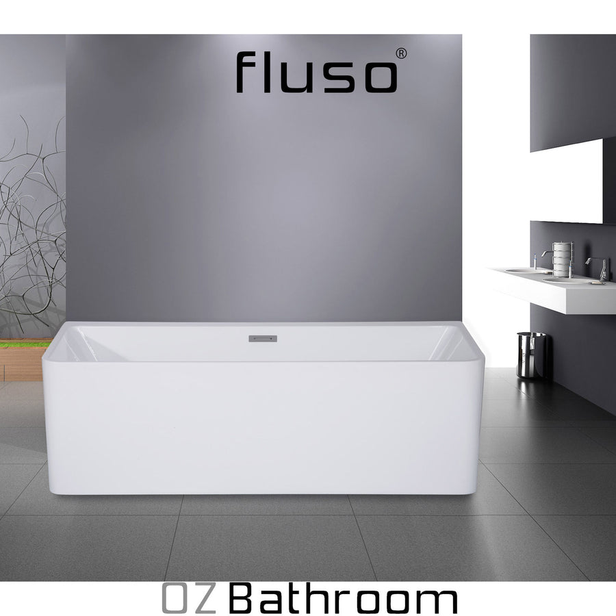 Thin edge Bathroom Acrylic Back to Wall BathTub 1500x710mm Pick up only @Melb -for white bathroom